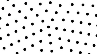  A loop animation polka dot pattern background,black and white color with motion blur