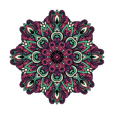 Oryantal mandala vektör.