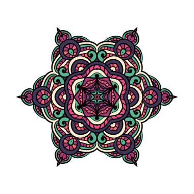 Oryantal mandala vektör.