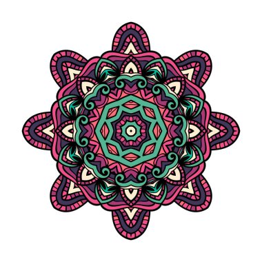 Oryantal mandala vektör.