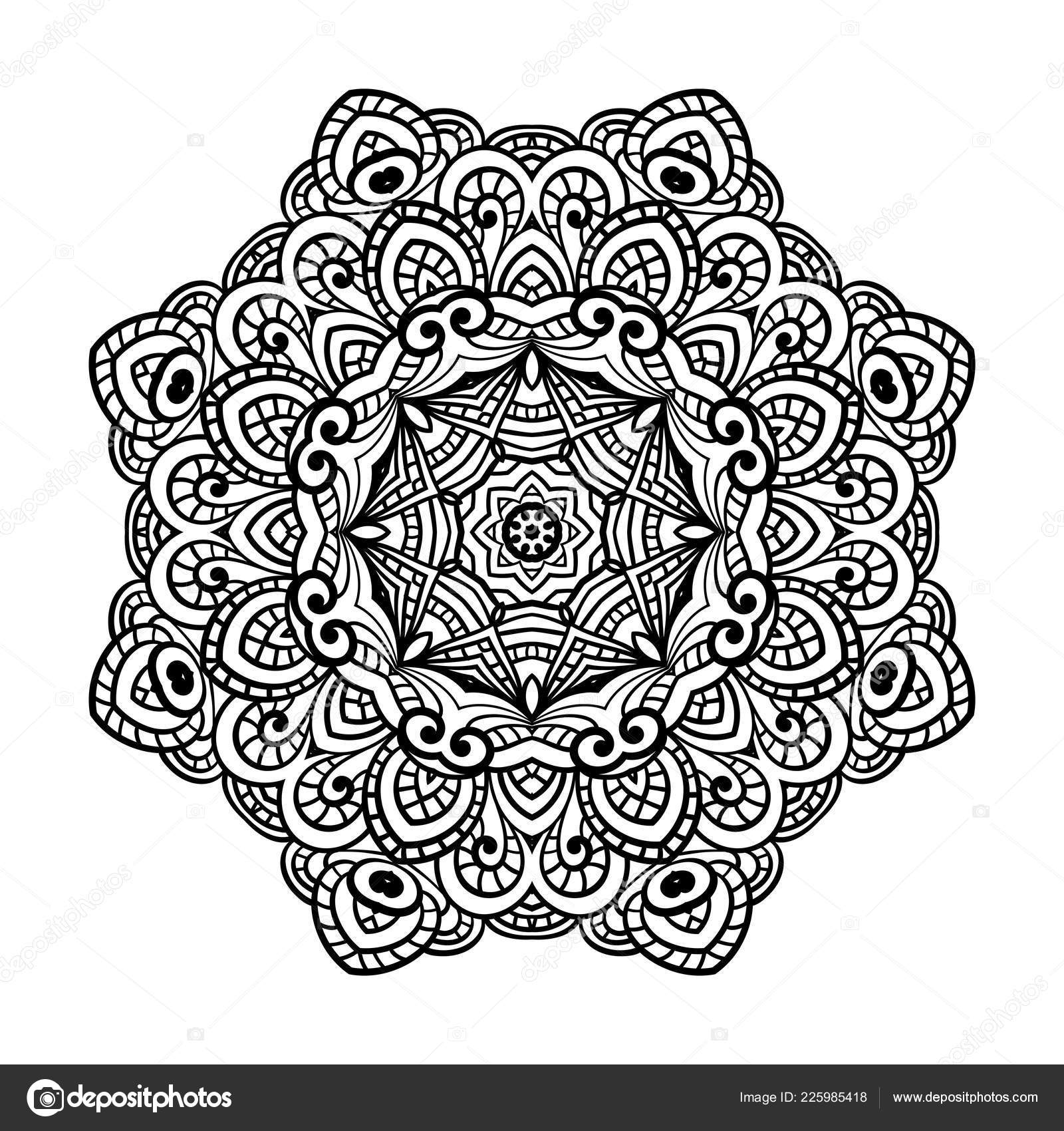 Wonderbaarlijk Adult coloring page. Mandala vector. — Stock Vector © realiora2015 UG-81