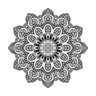 Yetişkin renklendirme sayfa. Mandala vektör.