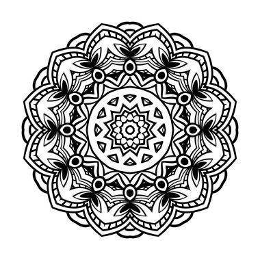 Yetişkin renklendirme sayfa. Mandala vektör.