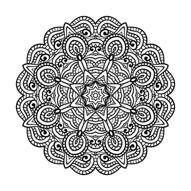 Yetişkin renklendirme sayfa. Mandala vektör.