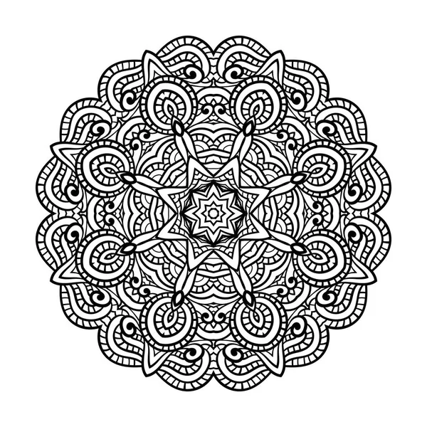 Página para colorear para adultos. Mandala vector . — Archivo Imágenes Vectoriales