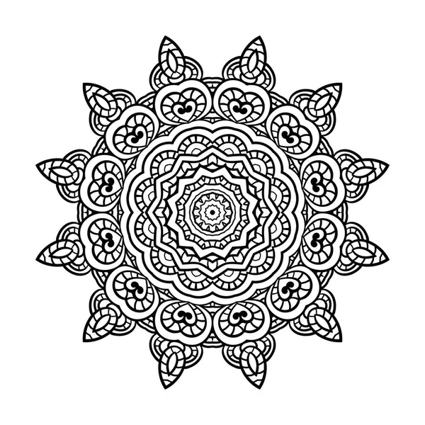 Página para colorear para adultos. Mandala vector . — Vector de stock