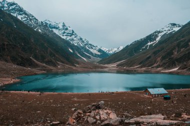 Göl Saiful Muluk, kağan Valley, Naran, Pakistan güzel görünümü