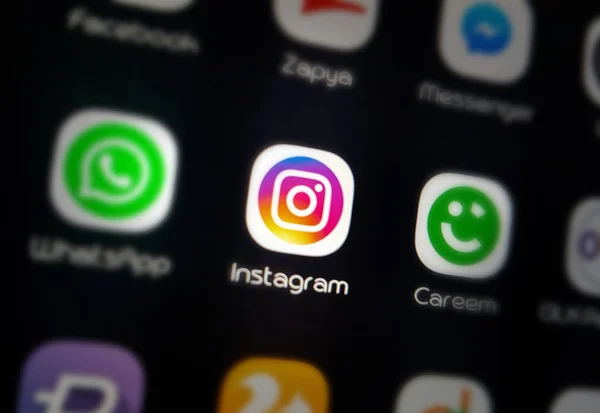 Ícone Aplicativo Móvel Instagram Tela Móvel 2018 — Fotografia de Stock