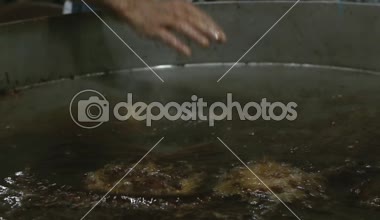 Chapli (Chappal) Kabab itibariyle yerel Restaurant Naran Valley, kağan büyük bir tavada kızartma derin yakın 25/06/2018