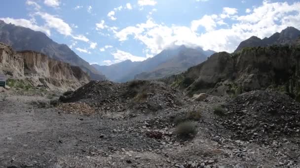 Välkommen Till Hunza Road Sign Korakoram Highway Väg Till Hunza — Stockvideo