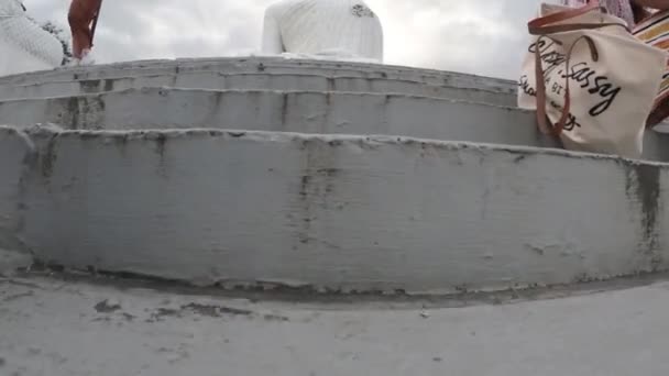 Fuß Zur Großen Buddha Statue Maravija Buddha Statue Auf Dem — Stockvideo