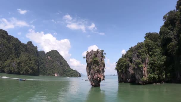 Khao Phing Kan Adası James Bond Adası Phuket Teki Phang — Stok video