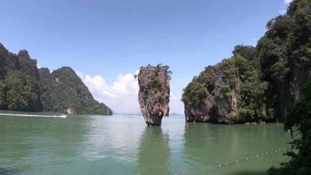 Khao Phing Kan Island Time Lapse James Bond Island Phang — Αρχείο Βίντεο