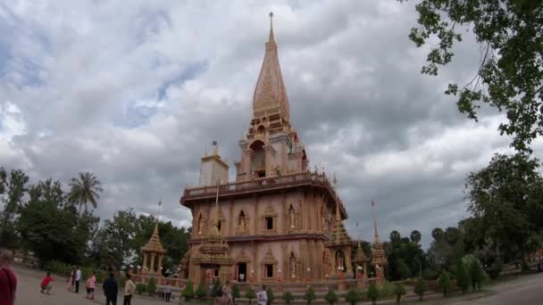 Wat Chalong Temple Chalong Subdistrict Mueang Phuket District Thailand 2019 — 图库视频影像