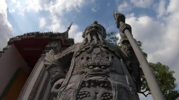 Rzeźba Wat Phra Chetuphon Wat Pho Buddyjski Kompleks Świątynny Phra — Wideo stockowe