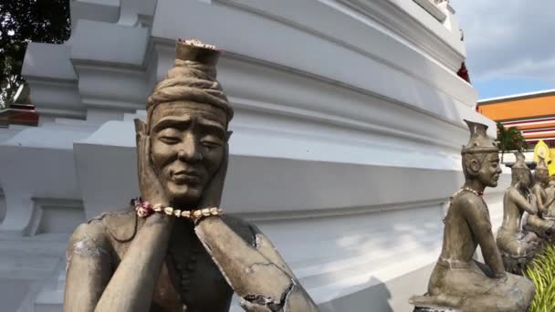 Rzeźba Wat Phra Chetuphon Wat Pho Buddyjski Kompleks Świątynny Phra — Wideo stockowe