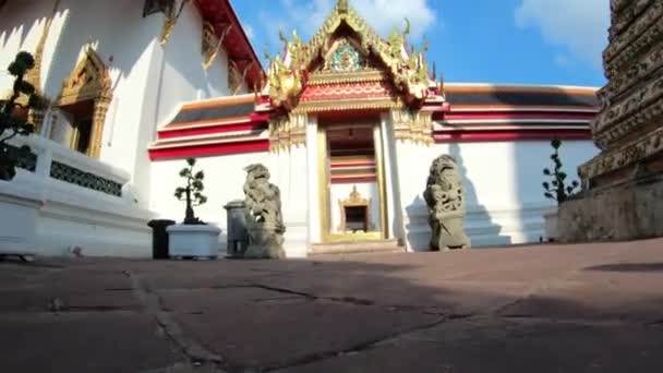Wat Phra Chetuphon Wat Pho Complexo Templos Budistas Phra Nakhon — Vídeo de Stock