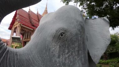Fil Heykeli Wat Chalong Tapınağı Chalong Alt Bölgesi, Mueang Phuket Bölgesi, Tayland 18 / 11 / 2019