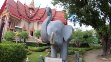 Fil Heykeli Wat Chalong Tapınağı Chalong Alt Bölgesi, Mueang Phuket Bölgesi, Tayland 18 / 11 / 2019