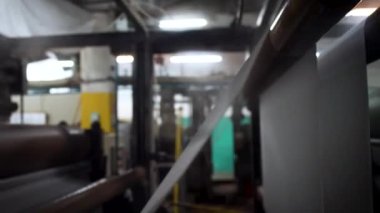 Dokuma tezgahının kapanışı. Üretim.