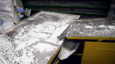 Yaban mersinli şekeri taşıyan taşıyıcının yakın çekimi.