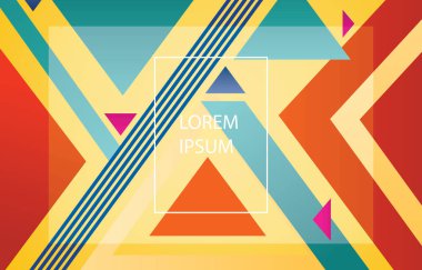 Renkli geometrik arka plan üçgen şekli kompozisyon