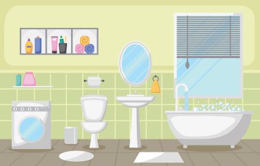 Banyo iç temiz Modern Oda mobilya düz tasarımı