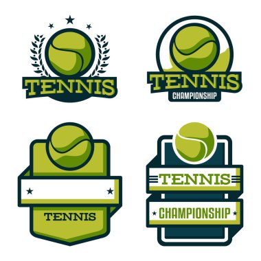Tenis topu spor maç kalkan Logo