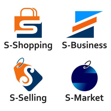 S fiyat indirim Logo şablonu alışveriş etiketi