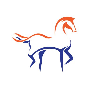 At basit siluet çizgi roman illüstrasyon