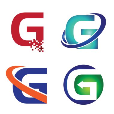 G harfi teknoloji Internet simge Logo şablonu