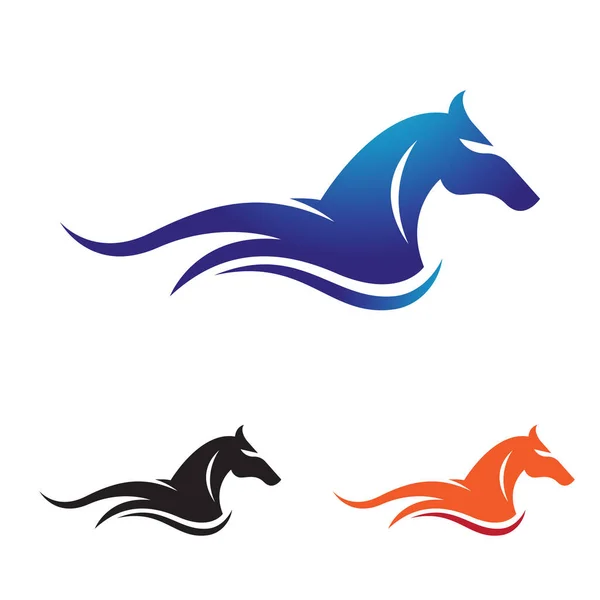 Άλογο Τρέχοντας Απλή Σιλουέτα Σύμβολο Επεξήγηση — Διανυσματικό Αρχείο