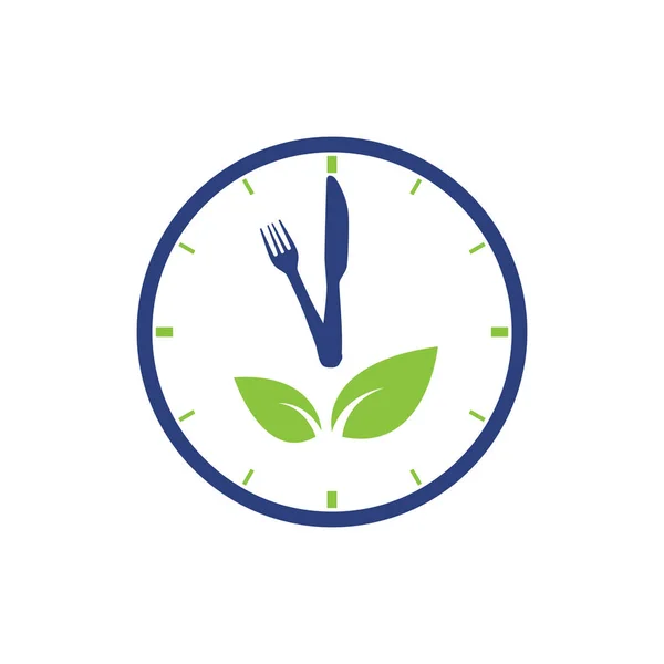 Logotipo Símbolo Alimentar Nutrição Saudável — Vetor de Stock