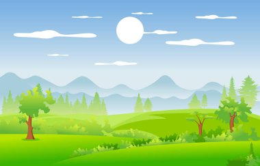 Dağlar tepeler yeşil çim ağaç doğa gökyüzü manzara