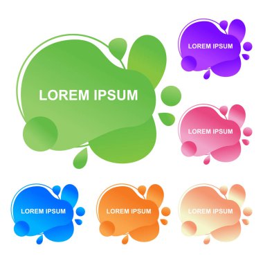 Soyut Modern dinamik degrade renkli sıvı sıvı şekil afiş