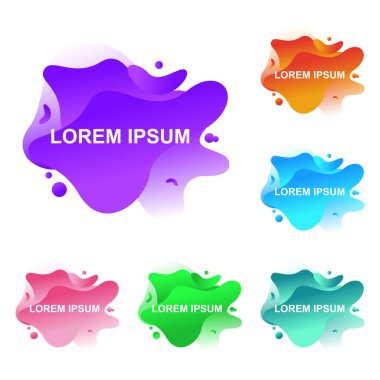 Soyut Modern dinamik degrade renkli sıvı sıvı şekil afiş