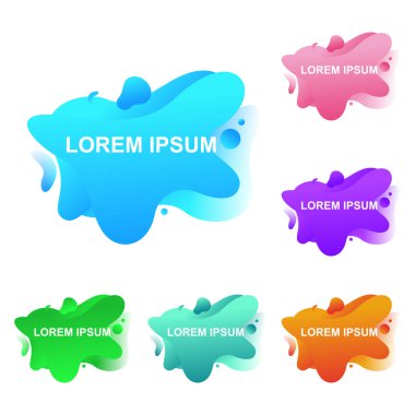 Soyut Modern dinamik degrade renkli sıvı sıvı şekil afiş