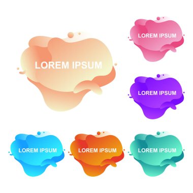 Soyut Modern dinamik degrade renkli sıvı sıvı şekil afiş