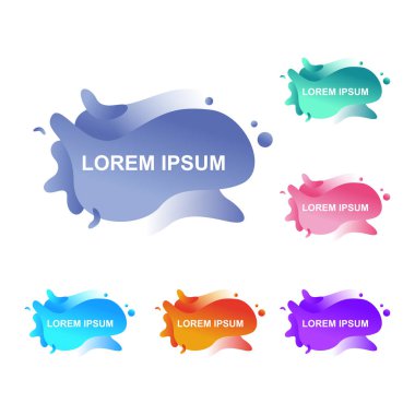 Soyut Modern dinamik degrade renkli sıvı sıvı şekil afiş