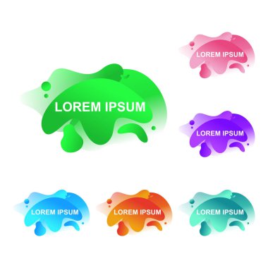 Soyut Modern dinamik degrade renkli sıvı sıvı şekil afiş