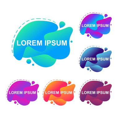 Soyut Modern dinamik degrade renkli sıvı sıvı şekil afiş