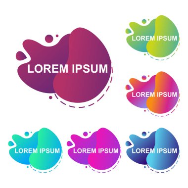 Soyut Modern dinamik degrade renkli sıvı sıvı şekil afiş