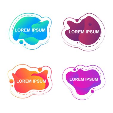 Soyut Modern degrade renkli sıvı sıvı şekli başlık çerçevesi