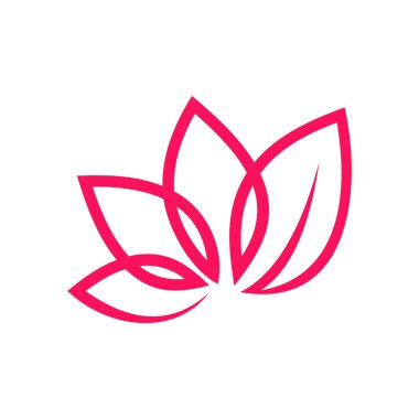 Soyut tatlı çiçeği çiçek anahat tarzı Logo simgesi