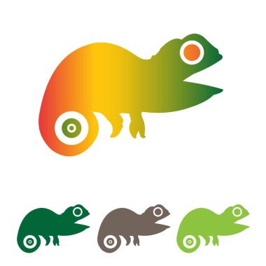 Gökkuşağı değiştir renk sevimli bukalemun Iguana kertenkele