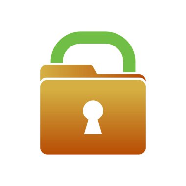 Anahtar kilit asma kilit özel güvenli dosya klasör simgesi