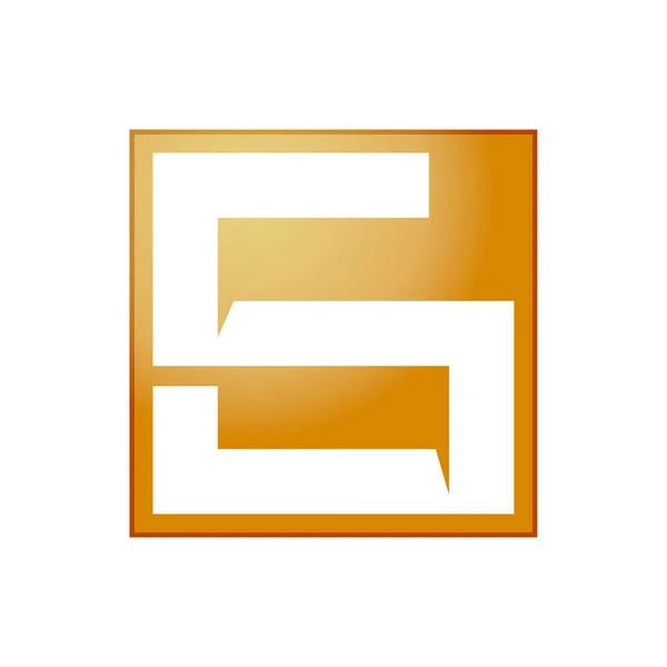 Сучасна квадратна літера S бізнес логотип піктограма шаблон — стоковий вектор
