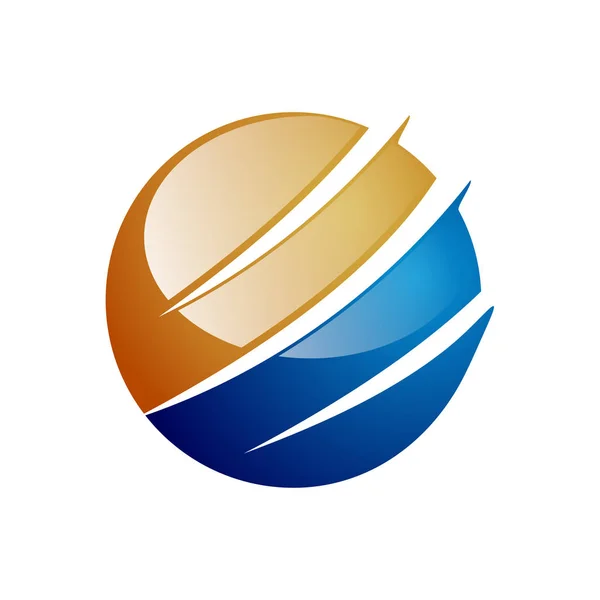 Icona moderna brillante astratta del logo di affari del Internet — Vettoriale Stock