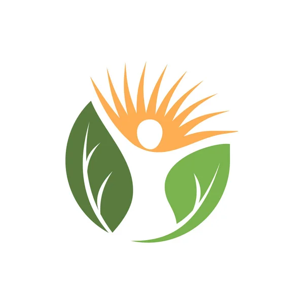 Дух зелений фітотерапії природи логотип символ — стоковий вектор