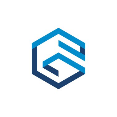 Altıgen G harfi iş hattı sembolü Logo